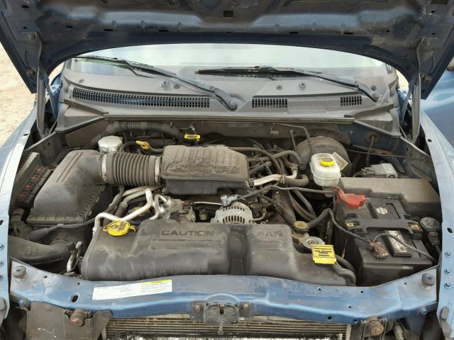 1D7HL48N44S609948 - 2004 DODGE DAKOTA QUA BLUE photo 7