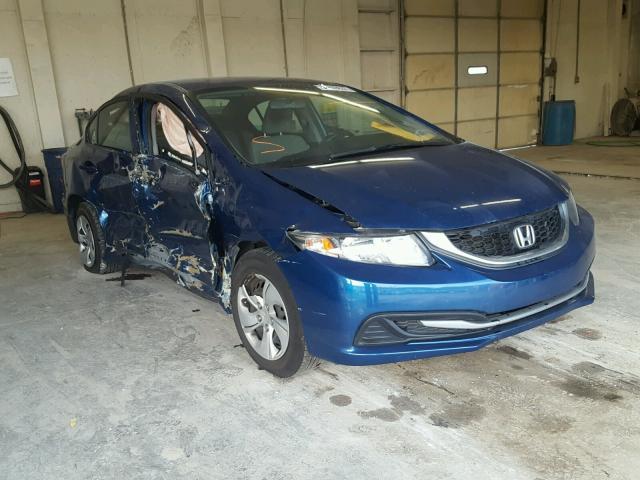 19XFB2F53DE067000 - 2013 HONDA CIVIC LX BLUE photo 1