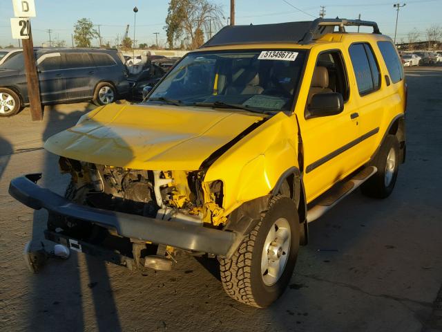 5N1ED28T81C510967 - 2001 NISSAN XTERRA XE YELLOW photo 2