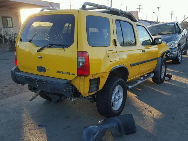 5N1ED28T81C510967 - 2001 NISSAN XTERRA XE YELLOW photo 4