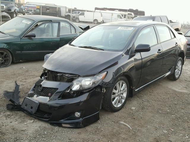 2T1BU4EE6AC519585 - 2010 TOYOTA COROLLA BA BLACK photo 2