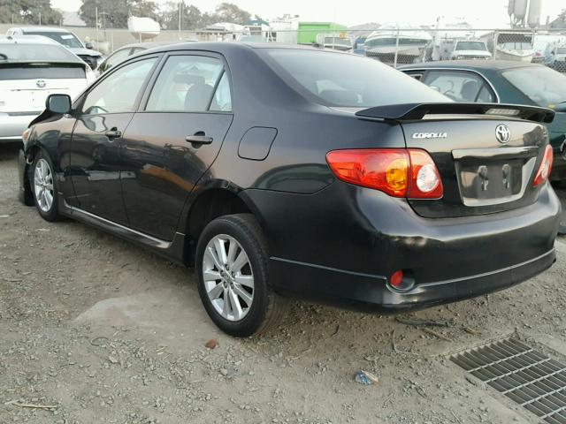 2T1BU4EE6AC519585 - 2010 TOYOTA COROLLA BA BLACK photo 3