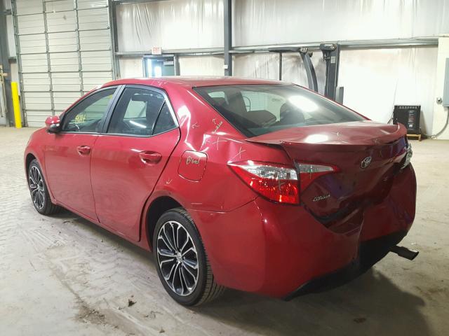 2T1BURHE0GC660864 - 2016 TOYOTA COROLLA L RED photo 3