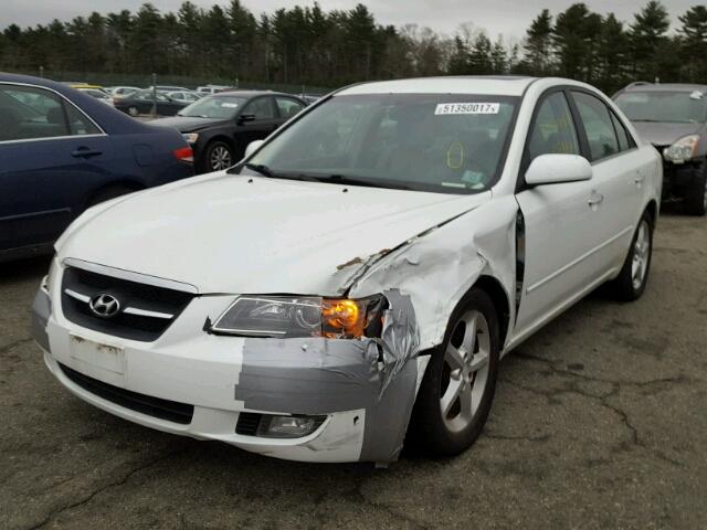 5NPEU46F07H186584 - 2007 HYUNDAI SONATA SE WHITE photo 2