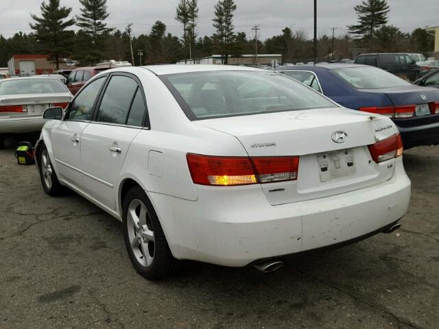 5NPEU46F07H186584 - 2007 HYUNDAI SONATA SE WHITE photo 3