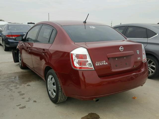 3N1AB61E17L719561 - 2007 NISSAN SENTRA 2.0 MAROON photo 3