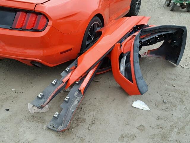 1FA6P8TH1F5358389 - 2015 FORD MUSTANG ORANGE photo 9