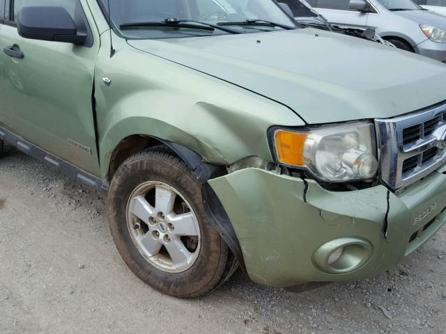 1FMCU93148KA44735 - 2008 FORD ESCAPE XLT GREEN photo 9