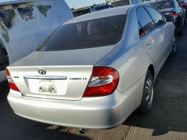 4T1BE32K13U129464 - 2003 TOYOTA CAMRY LE SILVER photo 4