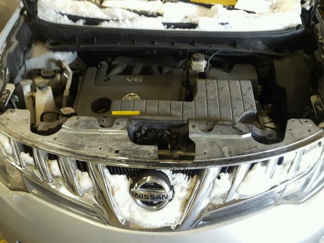 JN8AZ18W49W105468 - 2009 NISSAN MURANO S SILVER photo 7