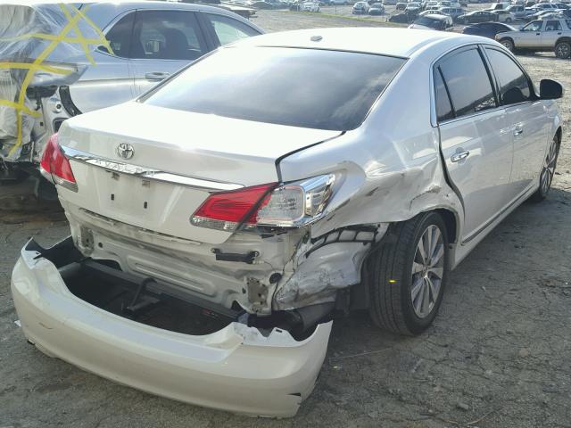 4T1BK3DB2CU463119 - 2012 TOYOTA AVALON BAS WHITE photo 4