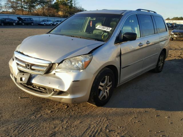 5FNRL387X7B400449 - 2007 HONDA ODYSSEY EX SILVER photo 2