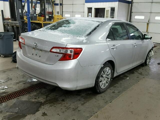 4T4BF1FK2CR174799 - 2012 TOYOTA CAMRY BASE SILVER photo 4