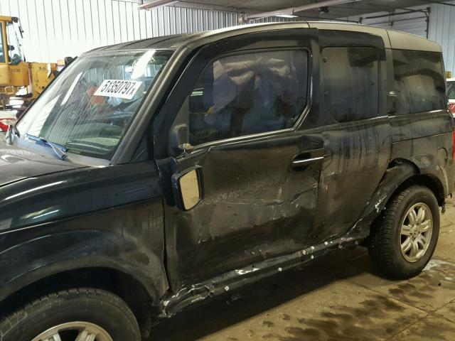 5J6YH28778L015219 - 2008 HONDA ELEMENT EX BLACK photo 10