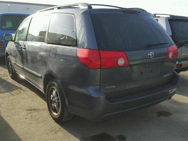 5TDZK23C79S266368 - 2009 TOYOTA SIENNA CE GRAY photo 3