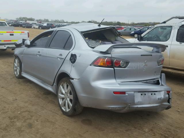 JA32U8FW7CU013489 - 2012 MITSUBISHI LANCER GT SILVER photo 3