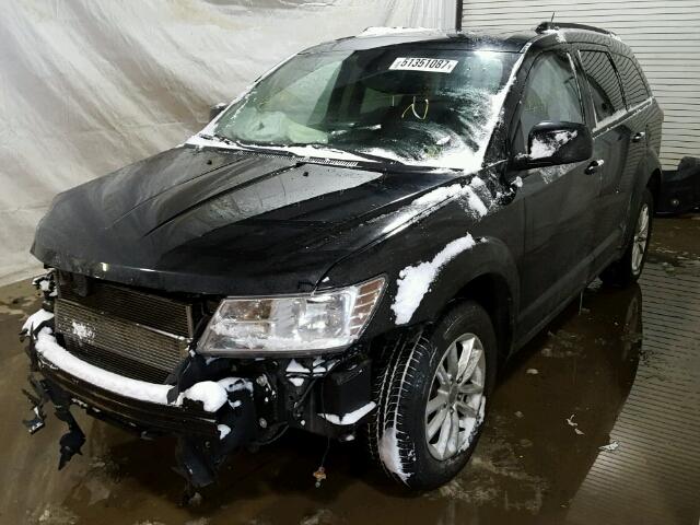 3C4PDDBGXET122430 - 2014 DODGE JOURNEY SX BLACK photo 2