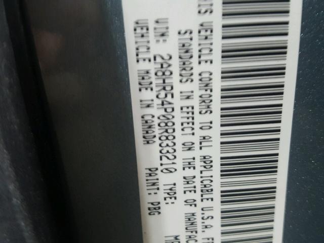 2A8HR54P08R833210 - 2008 CHRYSLER TOWN & COU BLUE photo 10