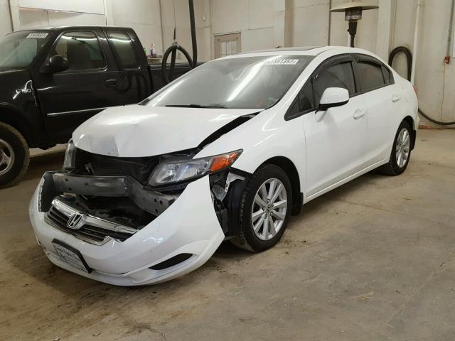 2HGFB2F85CH529636 - 2012 HONDA CIVIC EX WHITE photo 2