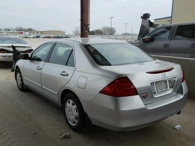 3HGCM56467G709791 - 2007 HONDA ACCORD LX SILVER photo 3