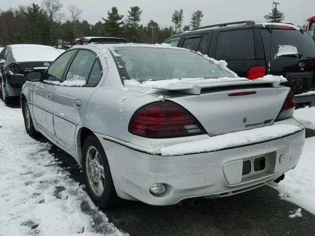 1G2NV52EX2M653948 - 2002 PONTIAC GRAND AM G SILVER photo 3