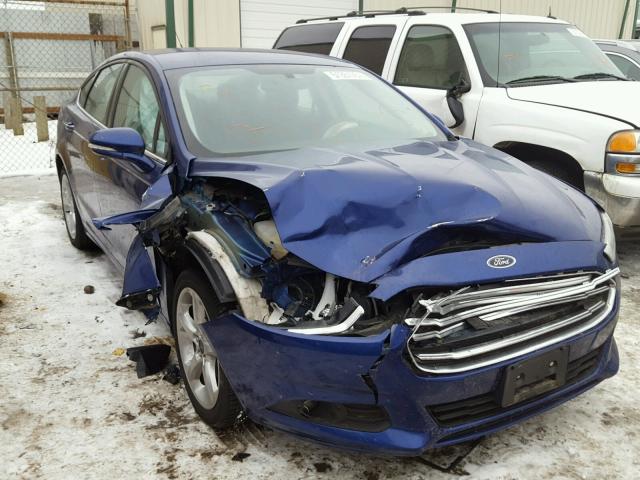 3FA6P0T99GR250806 - 2016 FORD FUSION SE BLUE photo 1