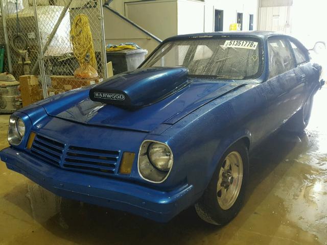 1V77B6U258350 - 1976 CHEVROLET VEGA BLUE photo 2