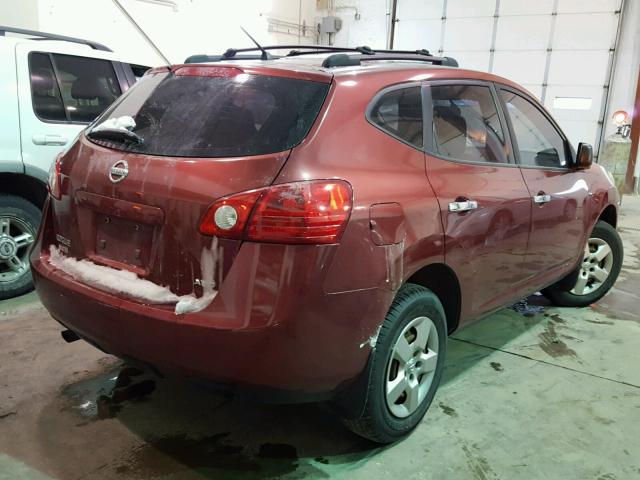 JN8AS5MV0AW106243 - 2010 NISSAN ROGUE S RED photo 4