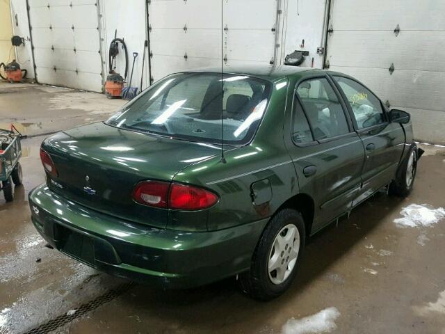 3G1JC5241YS160801 - 2000 CHEVROLET CAVALIER GREEN photo 4