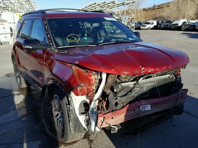 1FM5K8GT3GGC40638 - 2016 FORD EXPLORER S RED photo 1