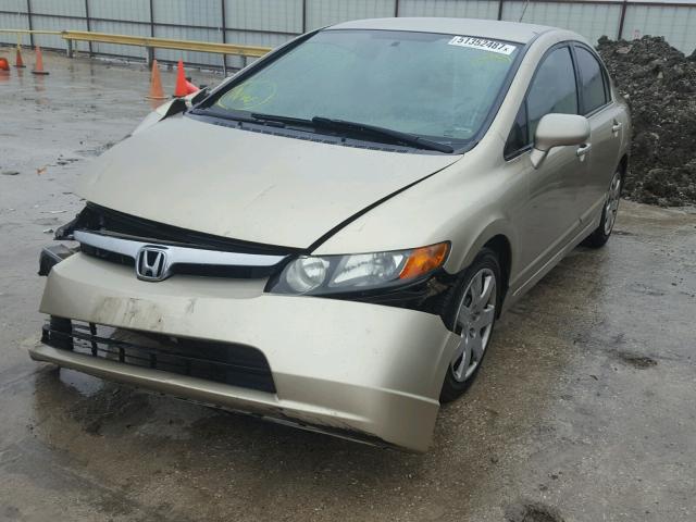 1HGFA16597L115190 - 2007 HONDA CIVIC LX GOLD photo 2