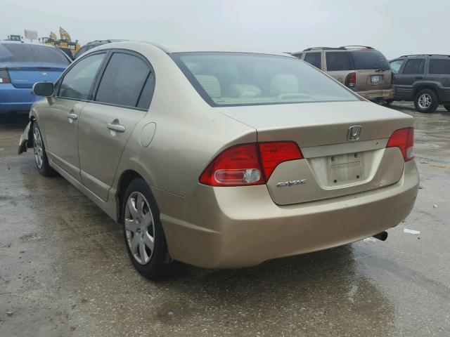 1HGFA16597L115190 - 2007 HONDA CIVIC LX GOLD photo 3