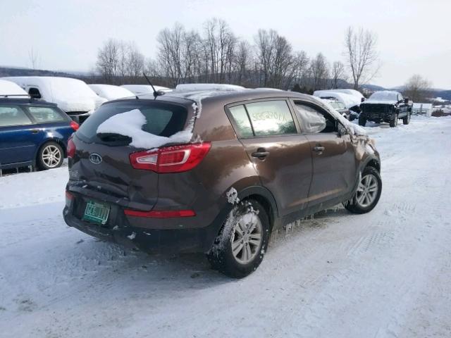 KNDPB3A27B7091420 - 2011 KIA SPORTAGE L BROWN photo 4