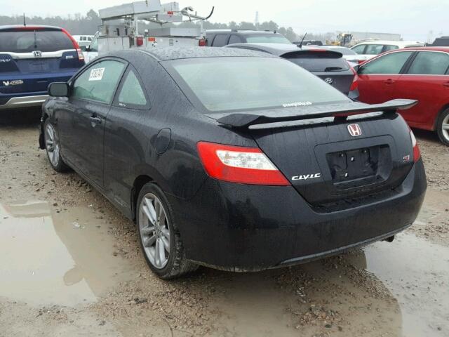 2HGFG21578H707732 - 2008 HONDA CIVIC SI BLACK photo 3