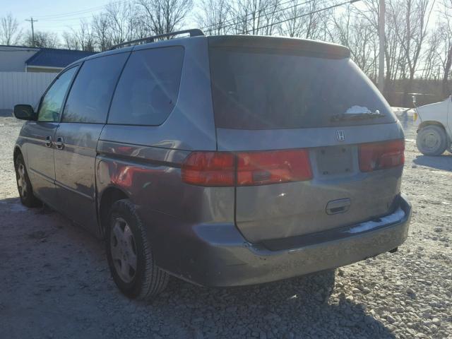 2HKRL1865YH584844 - 2000 HONDA ODYSSEY EX GRAY photo 3