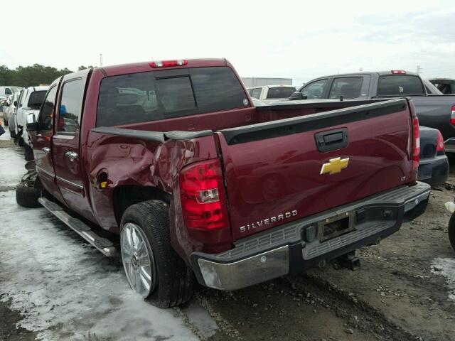 3GCPCSE07DG217041 - 2013 CHEVROLET SILVERADO BURGUNDY photo 3