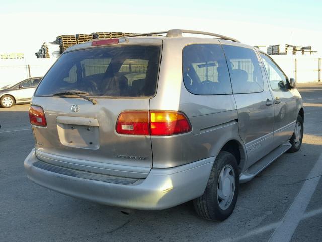 4T3ZF13C8YU189067 - 2000 TOYOTA SIENNA LE BEIGE photo 4