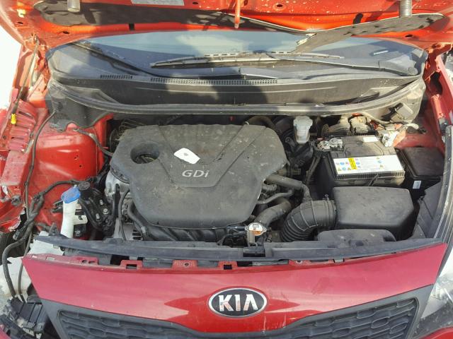 KNADM4A33D6225034 - 2013 KIA RIO LX RED photo 7