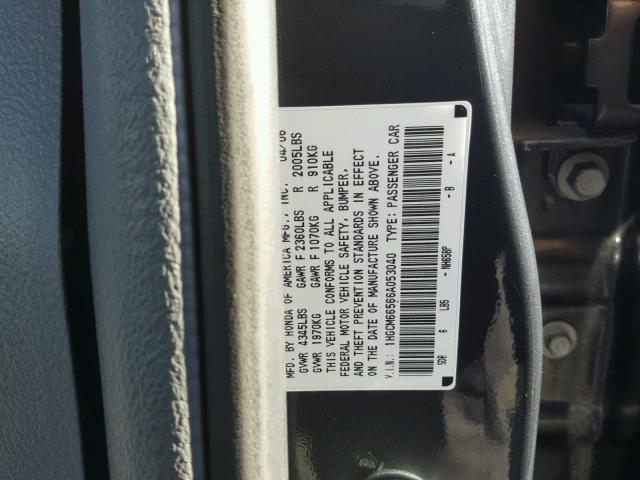 1HGCM66566A053040 - 2006 HONDA ACCORD EX BLUE photo 10