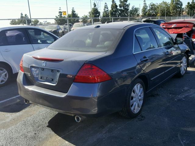 1HGCM66566A053040 - 2006 HONDA ACCORD EX BLUE photo 4