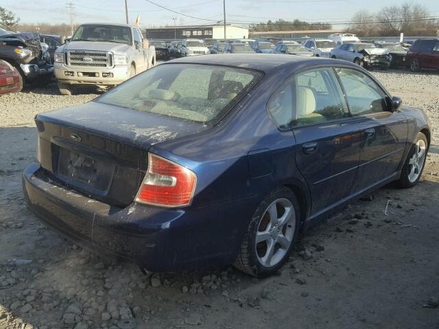 4S3BL616377209305 - 2007 SUBARU LEGACY 2.5 BLUE photo 4