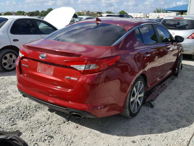 5XXGR4A69CG045794 - 2012 KIA OPTIMA SX RED photo 4