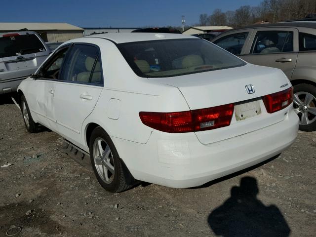 1HGCM56855A145565 - 2005 HONDA ACCORD EX WHITE photo 3