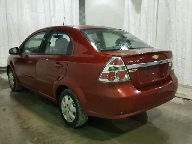 KL1TD5DE4AB125083 - 2010 CHEVROLET AVEO LS RED photo 3
