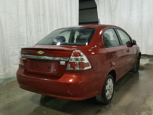 KL1TD5DE4AB125083 - 2010 CHEVROLET AVEO LS RED photo 4
