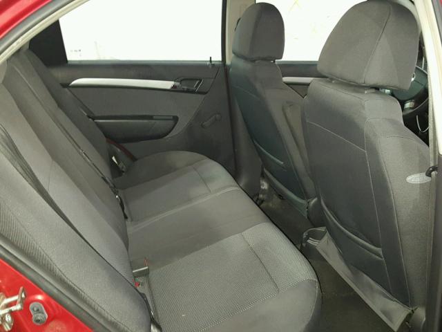 KL1TD5DE4AB125083 - 2010 CHEVROLET AVEO LS RED photo 6