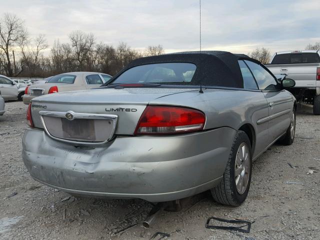 1C3EL65R06N172844 - 2006 CHRYSLER SEBRING LI GREEN photo 4