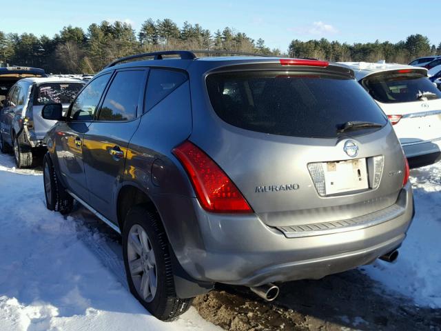 JN8AZ08W77W623291 - 2007 NISSAN MURANO SL GRAY photo 3