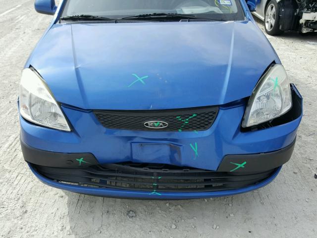 KNADE223096510054 - 2009 KIA RIO BASE BLUE photo 9