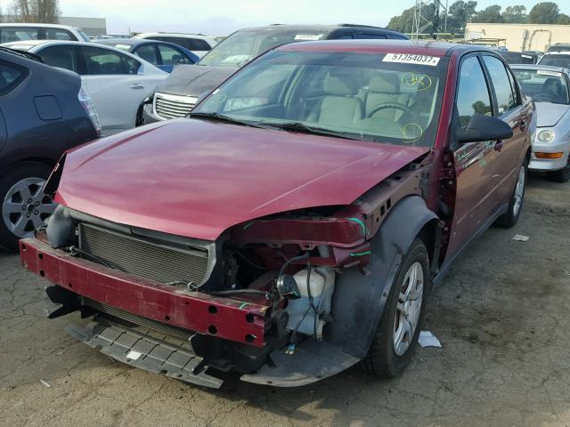 1G1ZS58F17F249754 - 2007 CHEVROLET MALIBU LS BURGUNDY photo 2